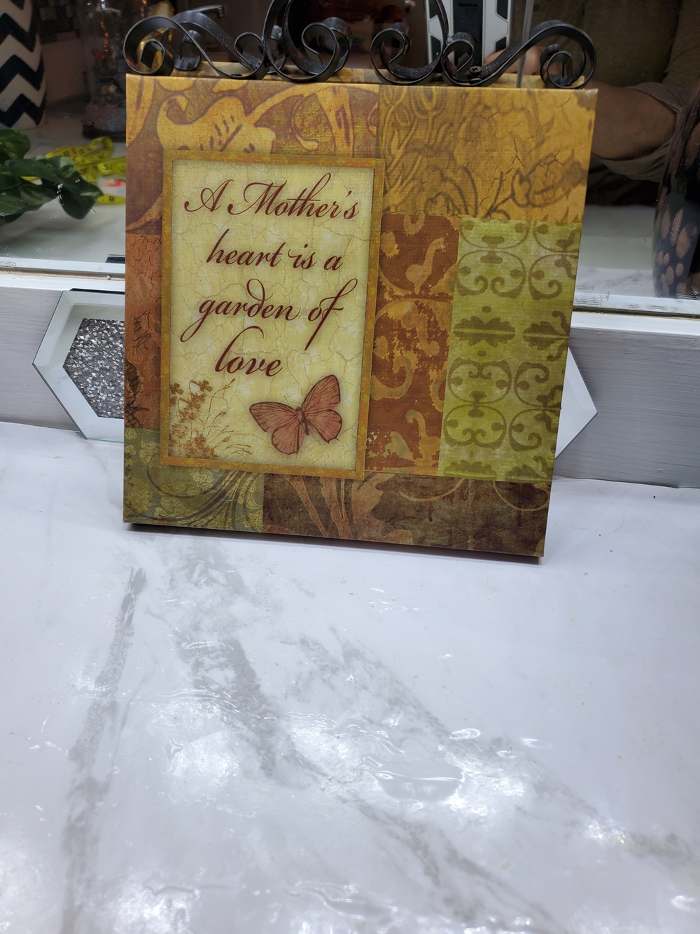 A Mother's Heart Is a Garden of Love Wall Art - Green & Brown